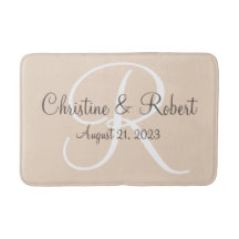 Monogrammed bathmat