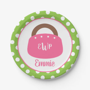 Monogrammed Bermuda Bag Personalized Party Plates