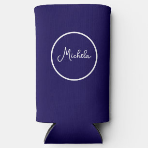 Monogrammed beverage seltzer can cooler