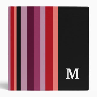 Monogrammed Binder ::Stripes