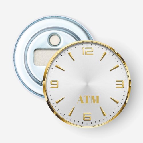 Monogrammed birthday gift for him and her elegant bottle opener