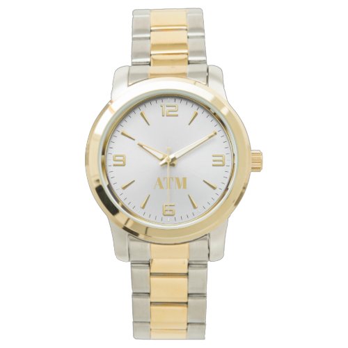 Monogrammed birthday gift for him and her elegant  watch