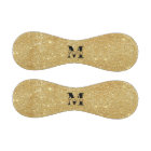 Monogrammed Black and 14K Gold Glitter Baseball