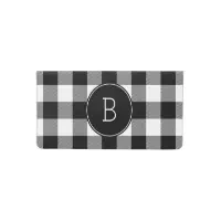 Initial Monogram Gray Checkbook Cover