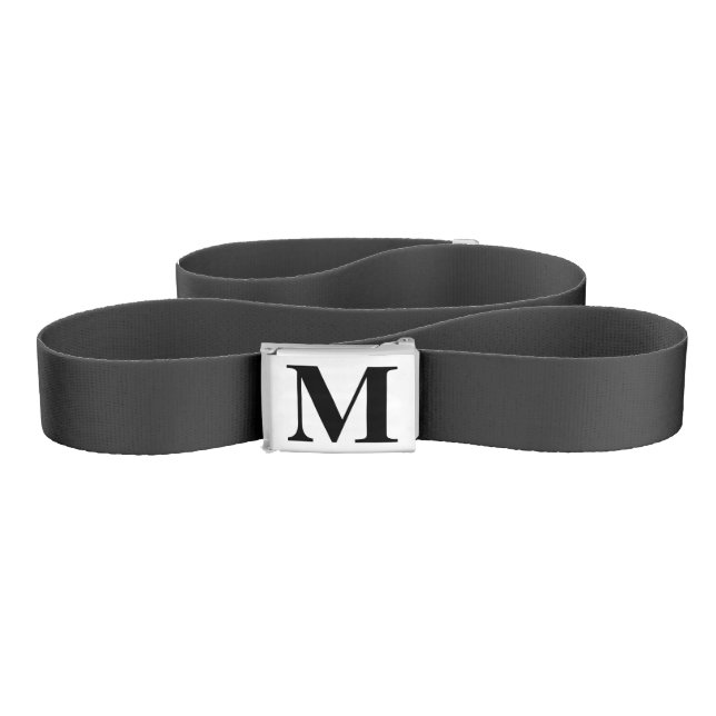 Monogrammed Black Belt (Zig-Zag)
