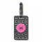 Monogrammed Black, White, Pink Geometric Pattern