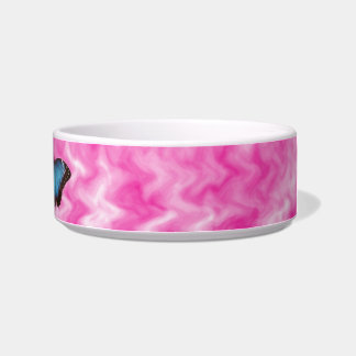 Monogrammed Blue Butterfly Pink Pattern Destiny Bowl