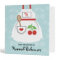 Monogrammed Blue Red Cherry Apron Recipe Binder
