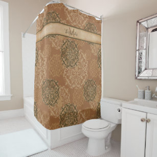 Louis Vuitton Monogram In Sand Pink Bathroom Set With Shower Curtain