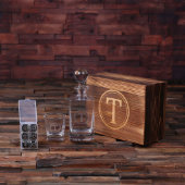 Monogrammed Box, Ice Cube Mold, Glass and Decanter (Front)