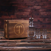 Monogrammed Box Set: Glass Snifters and Decanter (Front)
