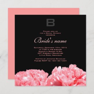 Monogrammed Bridal Shower Invitation