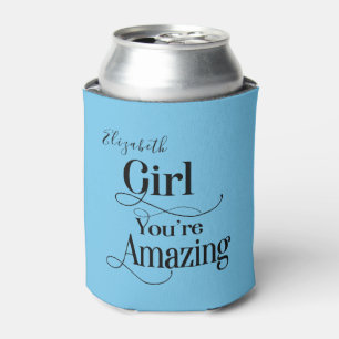 Monogrammed Bridesmaid Bachelorette Party Can Cooler