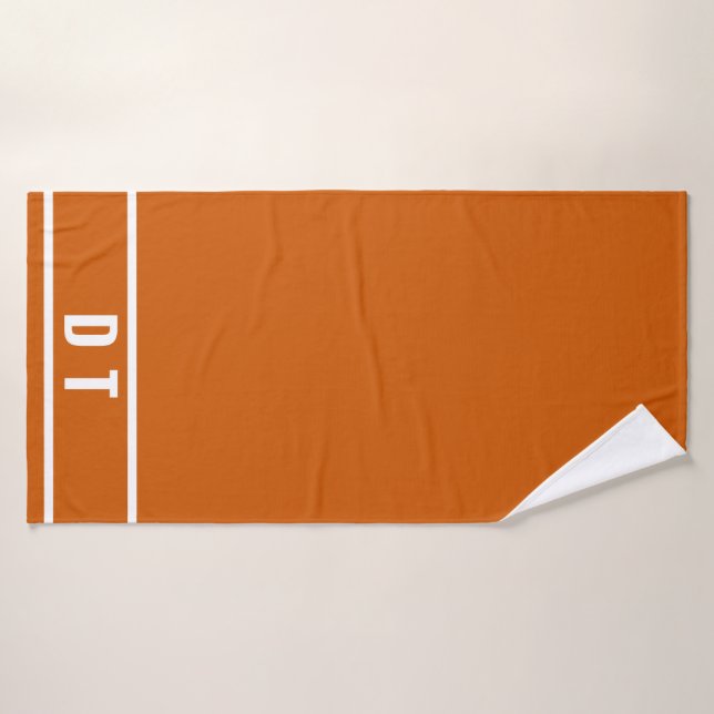 Monogrammed -  burnt orange bath towel set (Bath Towel)