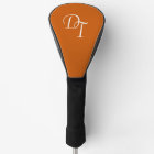 Monogrammed - burnt orange golf head cover