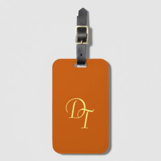 Monogrammed -  burnt orange