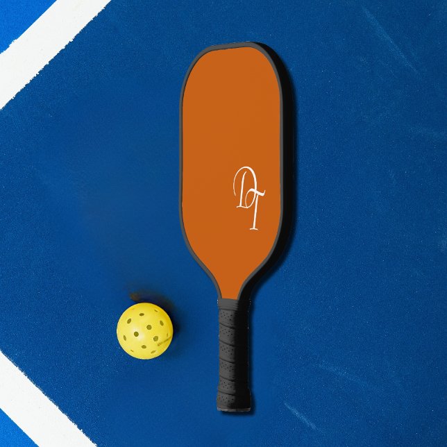 Monogrammed -  burnt orange   pickleball paddle (Creator Uploaded)
