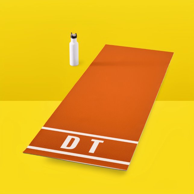 Monogrammed -  burnt orange yoga mat (Creator Uploaded)