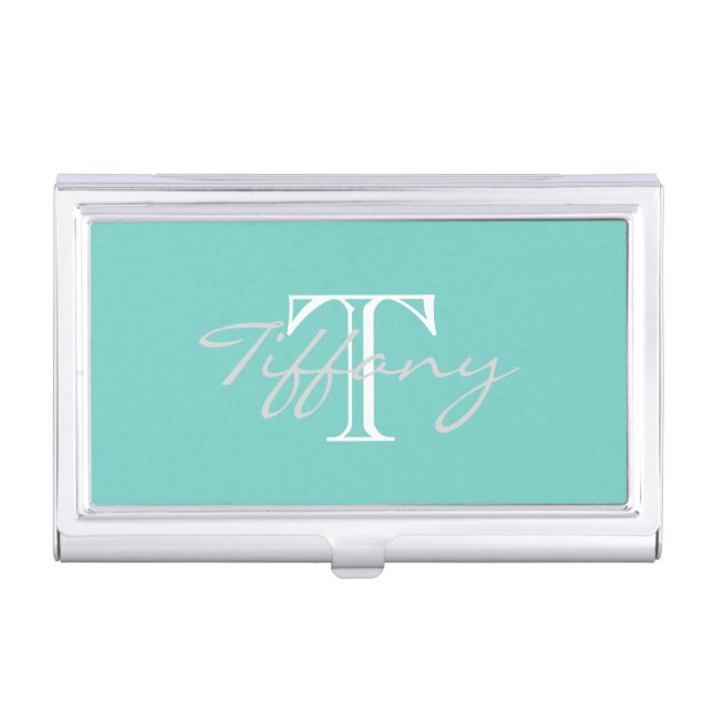 Monogrammed Business Card Holder (Front)