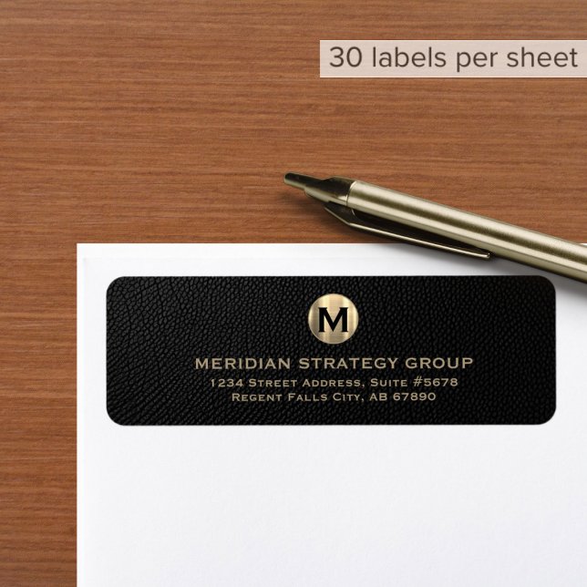 Monogrammed Business Return Address Label (Creator Uploaded)