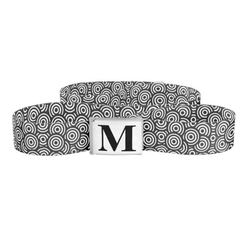 Monogrammed BW Echo Circle Pile Belt