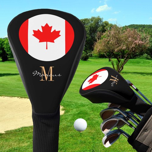 Monogrammed  Canadian Flag Golf Clubs Covers
