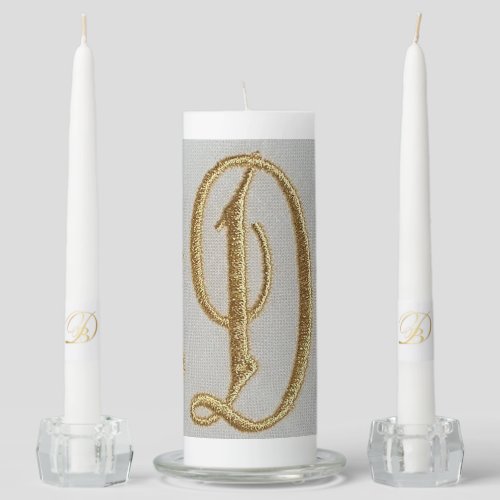 Monogrammed candle centerpiece for Diner en Blanc