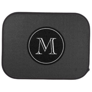 Monogrammed car mats with elegant initial letter