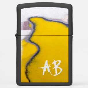 Monogrammed Car Peeling Paint Art Zippo Lighter