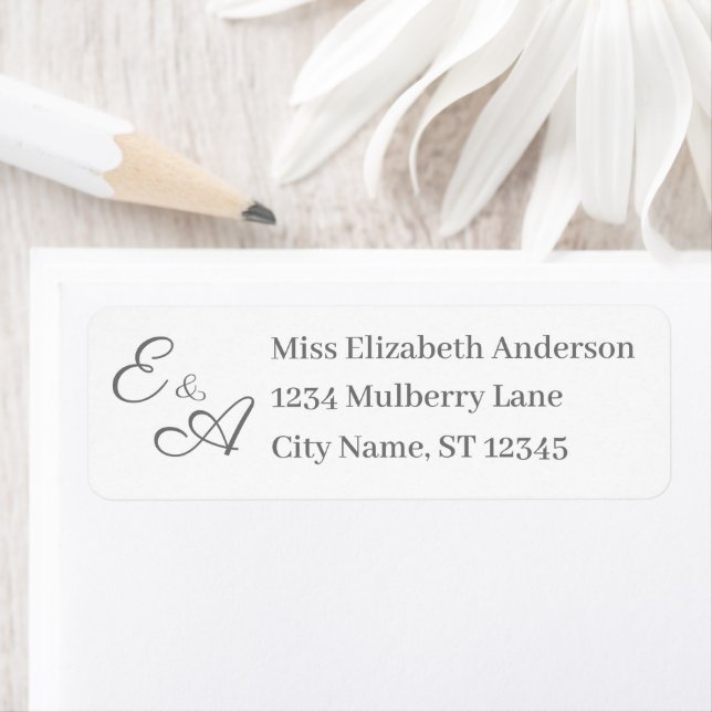Monogrammed Catholic Return Address Label (Insitu)