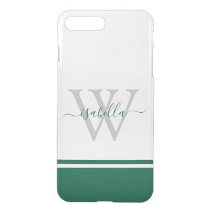 Monogrammed Cell Phone Case Emerald