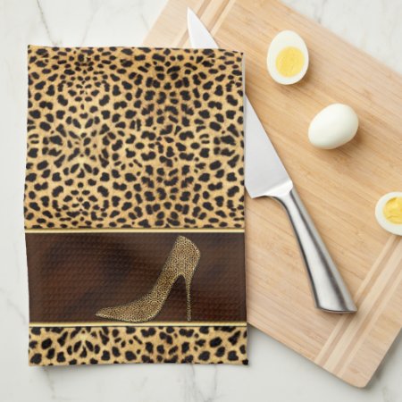 Monogrammed Cheetah Animal Print Towel