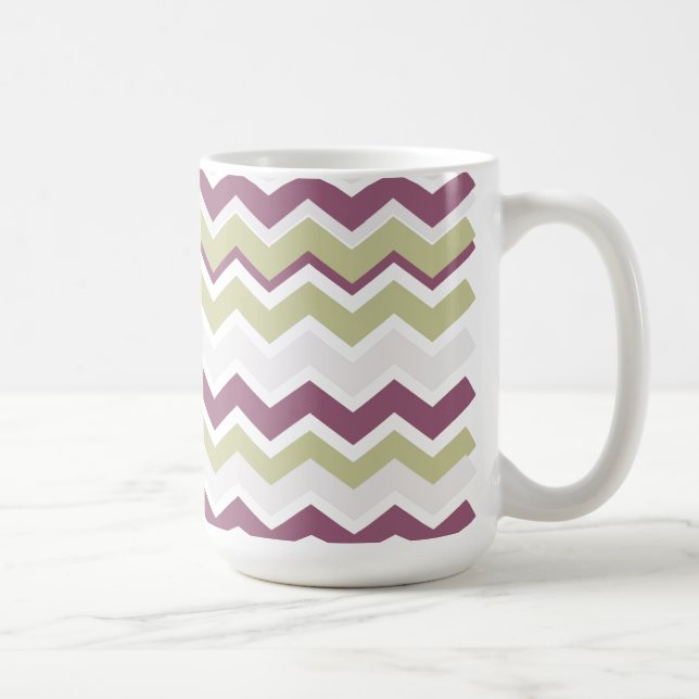 Monogrammed Chevron Brick Coffee Mug (Right)