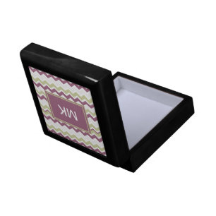 Monogrammed Chevron Brick Gift Box