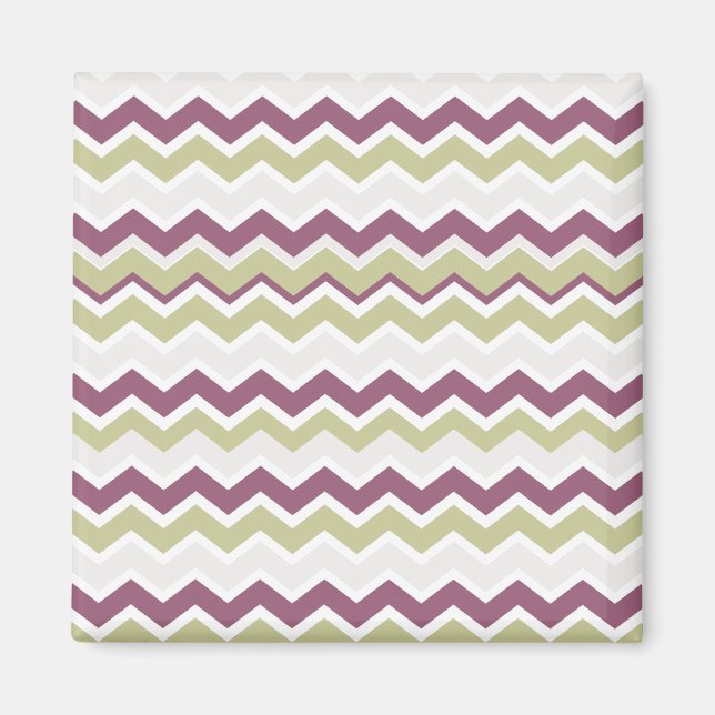 Monogrammed Chevron Brick Magnet (Front)
