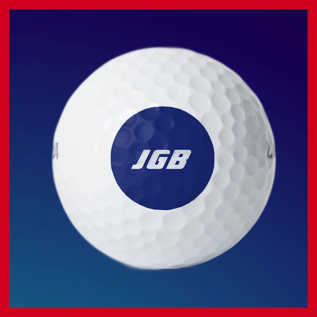 Monogrammed Choose Your Color Background Golf Balls (Creator Uploaded)