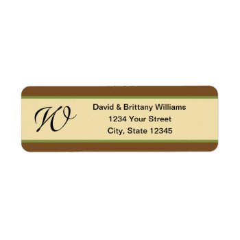 Monogrammed Christmas Holiday Return Address Label by thechristmascardshop at Zazzle