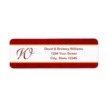 Monogrammed Christmas Holiday Return Address Label by thechristmascardshop at Zazzle