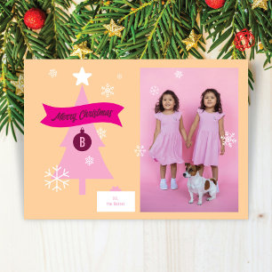 Monogrammed Christmas Icons Photo Christmas Card
