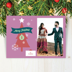 Monogrammed Christmas Icons Photo Christmas Card