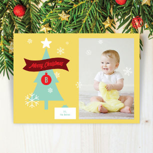 Monogrammed Christmas Icons Photo Christmas Card