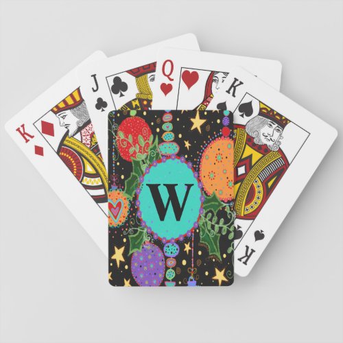 Monogrammed Christmas Ornament Inspirivity Poker Cards