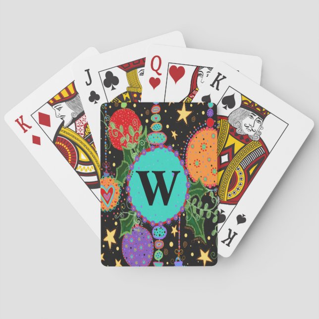 Monogrammed Christmas Ornament “Inspirivity” Poker Cards (Back)