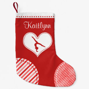 Monogrammed Christmas Patches Gymnastics Small Christmas Stocking