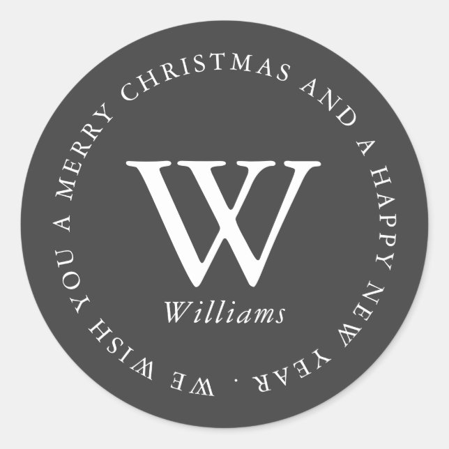 Monogrammed Christmas Seal (Front)