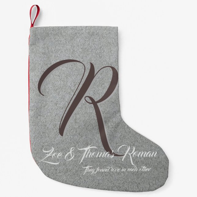 Monogrammed Christmas stocking (Front)