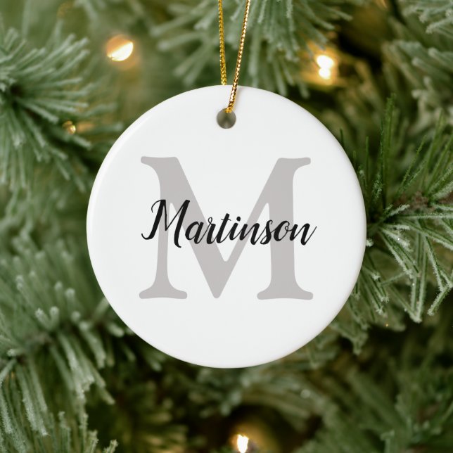 Monogrammed Christmas Tree Ornament (Tree)