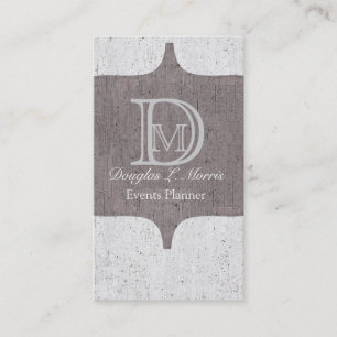 Monogrammed Classic Gray Business Card
