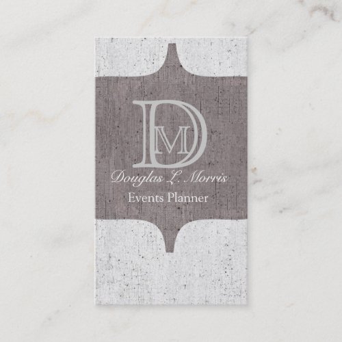 Monogrammed Classic Gray Business Cards