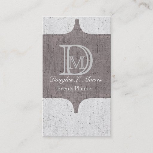 Customizable Monogrammed Classic Gray Business Cards